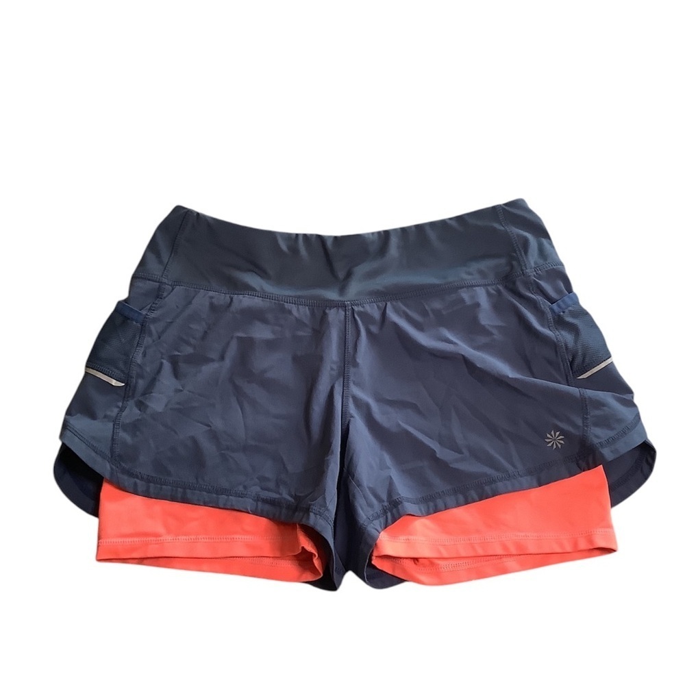 Athleta grey and coral shorts